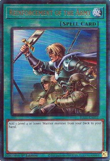 Reinforcement of the Army PUR 25th Anniversary Rarity Collection Yu-Gi-Oh! card