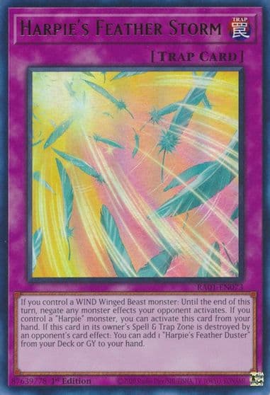 Harpies Feather Storm UR 25th Anniversary Rarity Collection Yu-Gi-Oh! card