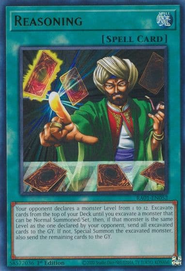 Reasoning UR 25th Anniversary Rarity Collection Yu-Gi-Oh! card