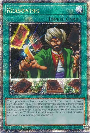 Reasoning Quarter Century Secret Rare 25th Anniversary Rarity Collection Yu-Gi-Oh! card