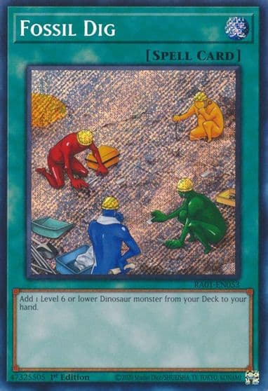 Fossil Dig Secret Rare 25th Anniversary Rarity Collection Yu-Gi-Oh! card