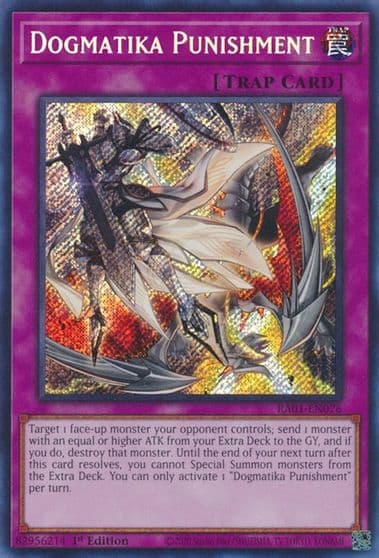 Dogmatika Punishment Secret Rare 25th Anniversary Rarity Collection Yu-Gi-Oh! card
