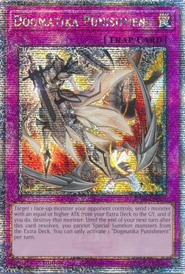 Dogmatika Punishment Quarter Century Secret Rare 25th Anniversary Rarity Collection Yu-Gi-Oh! card