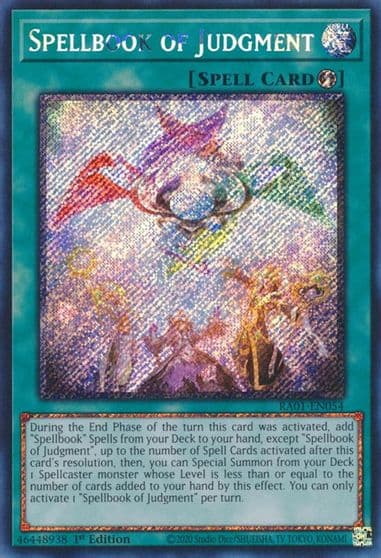 Spellbook of Judgment Platinum Secret Rare 25th Anniversary Rarity Collection Yu-Gi-Oh! card