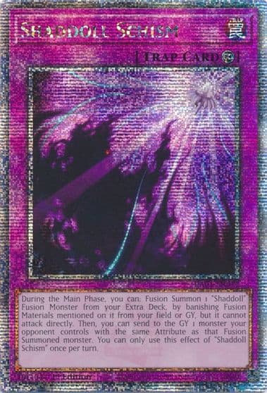 Shaddoll Schism Quarter Century Secret Rare 25th Anniversary Rarity Collection Yu-Gi-Oh! card