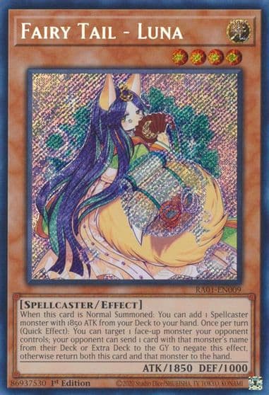 Fairy Tail Luna Secret Rare 25th Anniversary Rarity Collection Yu-Gi-Oh! card