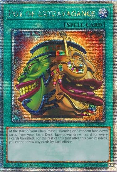 Pot of Extravagance Quarter Century Secret Rare 25th Anniversary Rarity Collection Yu-Gi-Oh! card