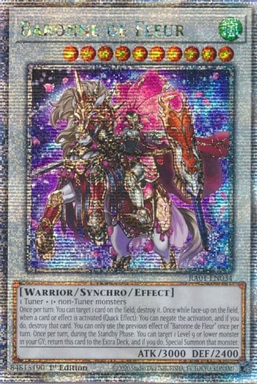 Baronne de Fleur Quarter Century Secret Rare 25th Anniversary Rarity Collection Yu-Gi-Oh! card