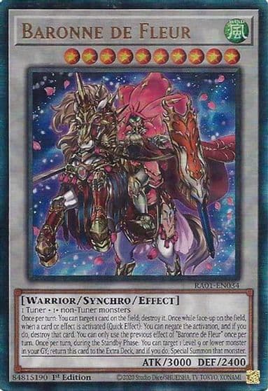 Baronne de Fleur PUR 25th Anniversary Rarity Collection Yu-Gi-Oh! card