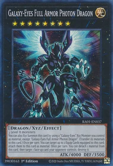 Galaxy Eyes Full Armor Photon Dragon 25th Anniversary Rarity Collection Yu-Gi-Oh! card