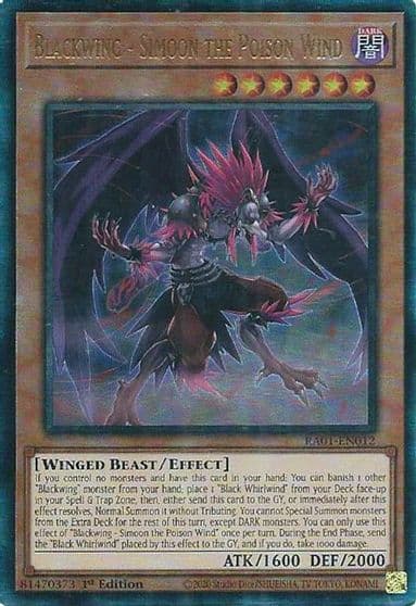 Blackwing Simoon the Poison Wind PUR 25th Anniversary Rarity Collection Yu-Gi-Oh! card