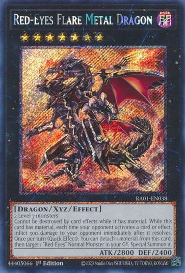 Red Eyes Flare Metal Dragon Platinum Secret Rare 25th Anniversary Rarity Collection Yu-Gi-Oh! card