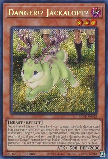 Danger Jackalope Secret Rare 25th Anniversary Rarity Collection Yu-Gi-Oh! card