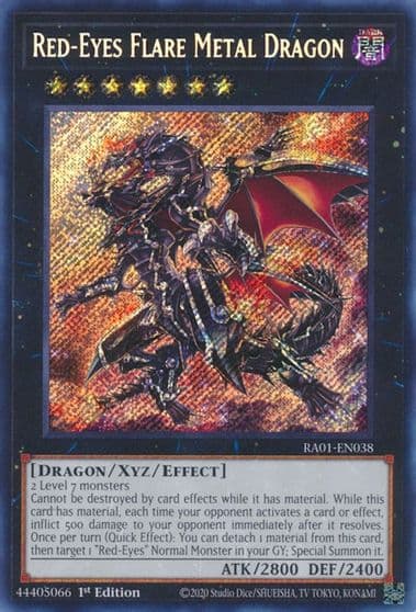 Red Eyes Flare Metal Dragon Secret Rare 25th Anniversary Rarity Collection Yu-Gi-Oh! card