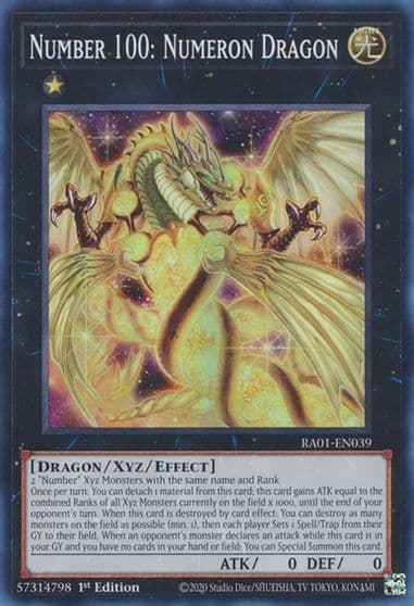 Number 100 Numeron Dragon 25th Anniversary Rarity Collection Yu-Gi-Oh! card