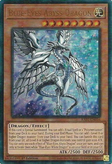 Blue Eyes Abyss Dragon PUR 25th Anniversary Rarity Collection Yu-Gi-Oh! card