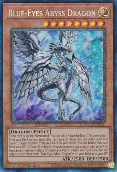 Blue Eyes Abyss Dragon PCR 25th Anniversary Rarity Collection Yu-Gi-Oh! card