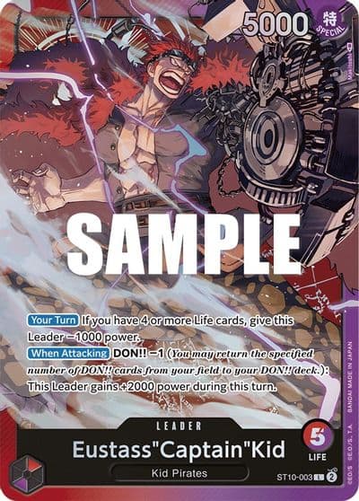 EustassCaptainKid 003 Ultra Deck: The Three Captains One Piece card
