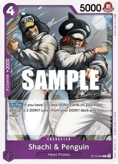 Shachi and Penguin Ultra Deck: The Three Captains One Piece card