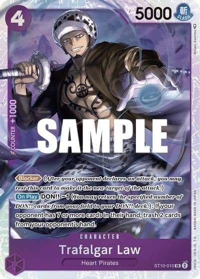 Trafalgar Law 010 Ultra Deck: The Three Captains One Piece card
