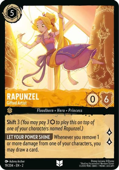 Rapunzel Gifted Artist Rise of the Floodborn Lorcana card