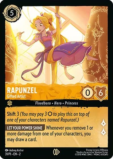 Rapunzel Gifted Artist Disney Lorcana Promo Cards Lorcana card