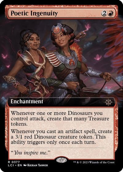 Poetic Ingenuity Extended Art The Lost Caverns of Ixalan Magic card