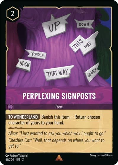 Perplexing Signposts Rise of the Floodborn Lorcana card