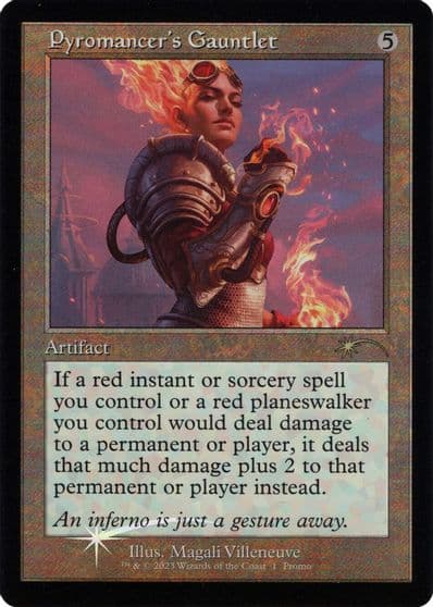 Pyromancers Gauntlet Retro Frame Media Promos Magic card