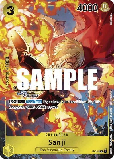 Sanji CS 2023 Event Pack One Piece Promotion Cards One Piece card