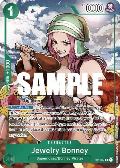 Jewelry Bonney CS 2023 Celebration Pack One Piece Promotion Cards One Piece card