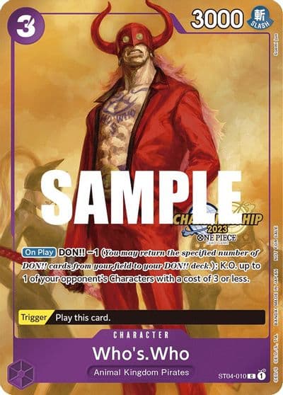 WhosWho CS 2023 Celebration Pack One Piece Promotion Cards One Piece card