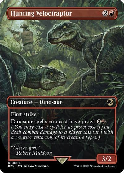 Hunting Velociraptor Borderless Universes Beyond: Jurassic World Collection Magic card