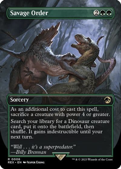 Savage Order Borderless Universes Beyond: Jurassic World Collection Magic card