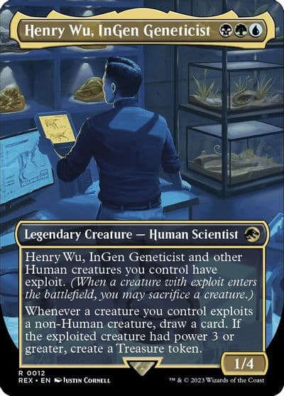 Henry Wu InGen Geneticist Borderless Universes Beyond: Jurassic World Collection Magic card