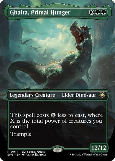 Ghalta Primal Hunger Borderless Special Guests Magic card