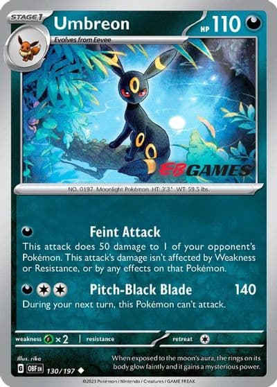 Umbreon (EBGames Exclusive) Miscellaneous Cards & Products Pokemon card
