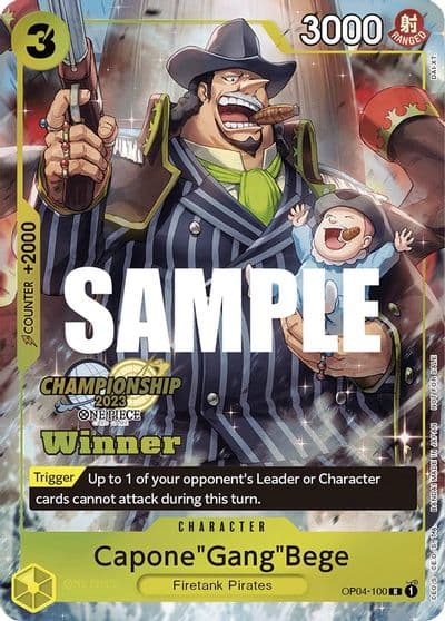 CaponeGangBege CS 2023 Top Players Pack Winner One Piece Promotion Cards One Piece card