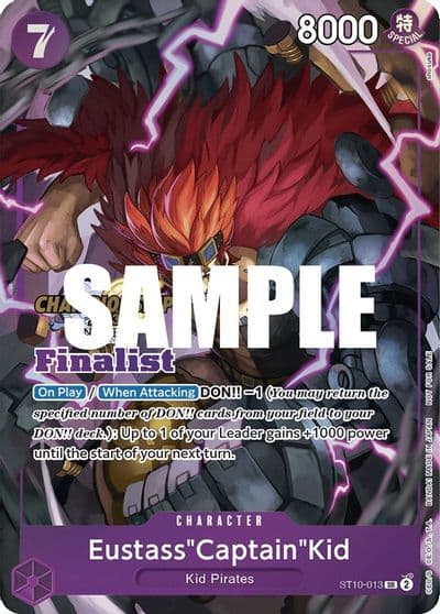 EustassCaptainKid CS 2023 Top Players Pack Finalist One Piece Promotion Cards One Piece card