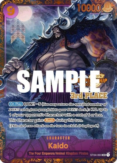 Kaido CS 2023 Trophy Card 3rd Place One Piece Promotion Cards One Piece card