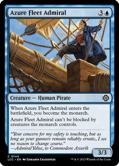 Azure Fleet Admiral Commander: The Lost Caverns of Ixalan Magic card