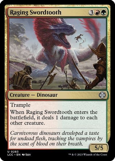 Raging Swordtooth Commander: The Lost Caverns of Ixalan Magic card