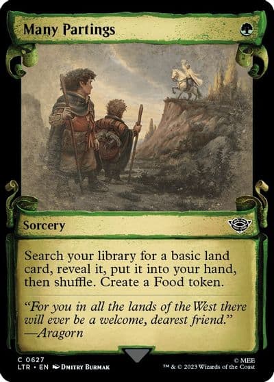 Many Partings Showcase Scrolls Universes Beyond: The Lord of the Rings: Tales of Middle-earth Magic card