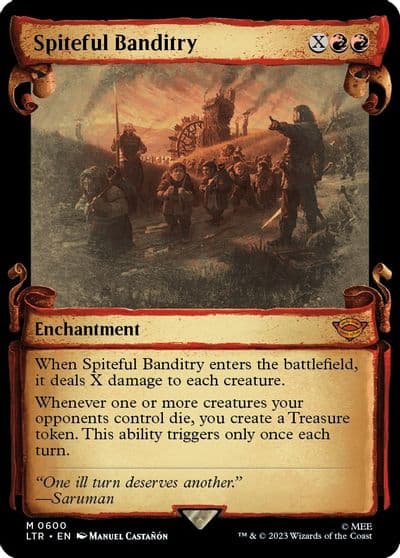 Spiteful Banditry Showcase Scrolls Universes Beyond: The Lord of the Rings: Tales of Middle-earth Magic card