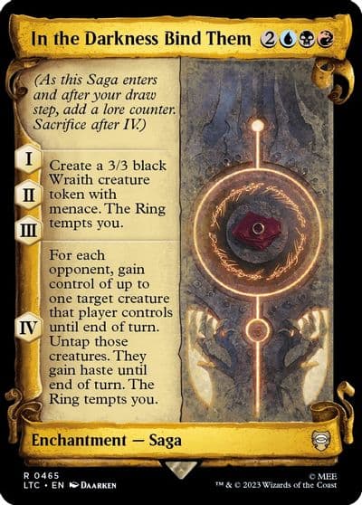 In the Darkness Bind Them Showcase Scrolls Commander: The Lord of the Rings: Tales of Middle-earth Magic card