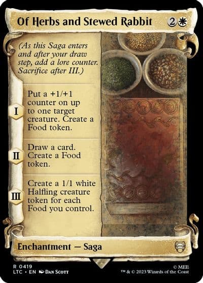 Of Herbs and Stewed Rabbit Showcase Scrolls Commander: The Lord of the Rings: Tales of Middle-earth Magic card