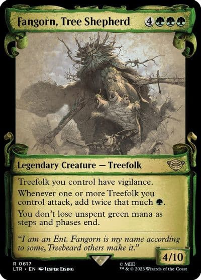 Fangorn Tree Shepherd Showcase Scrolls Universes Beyond: The Lord of the Rings: Tales of Middle-earth Magic card