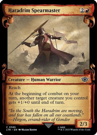 Haradrim Spearmaster Showcase Scrolls Universes Beyond: The Lord of the Rings: Tales of Middle-earth Magic card