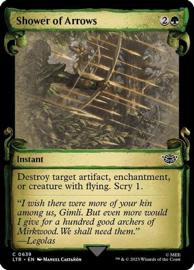 Shower of Arrows Showcase Scrolls Universes Beyond: The Lord of the Rings: Tales of Middle-earth Magic card