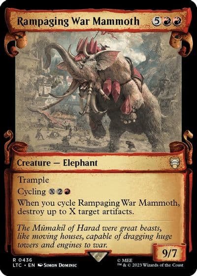 Rampaging War Mammoth Showcase Scrolls Commander: The Lord of the Rings: Tales of Middle-earth Magic card